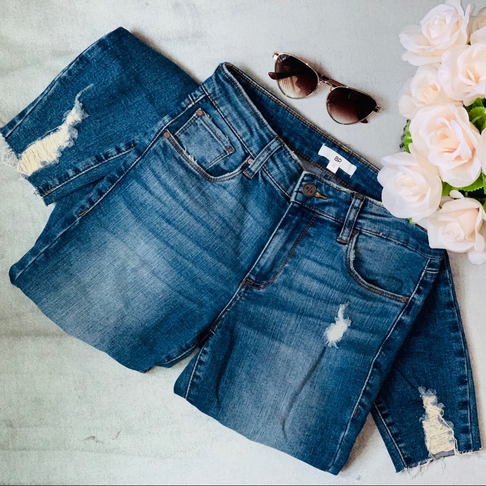 High Waisted Distressed BP Denim